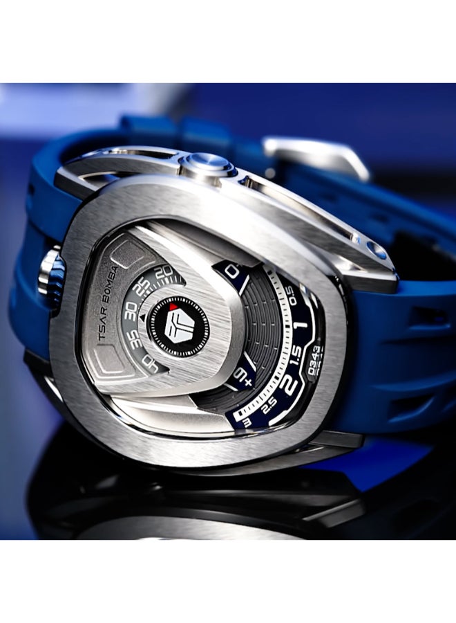 TSAR BOMBA Men's Rubber Automatic Watch TB8213A-03(1+2)SET - 44*52 mm - Image 4